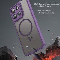 Magsafe Handyhülle für Motorola Moto G56 Matt Case Schutzhülle Kratzfest Magnet Hülle Lila