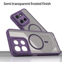 Magsafe Handyhülle für Motorola Moto G56 Matt Case Schutzhülle Kratzfest Magnet Hülle Lila