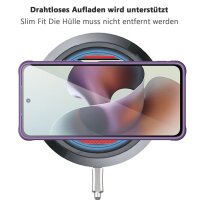 Magsafe Handyhülle für Motorola Moto G56 Matt Case Schutzhülle Kratzfest Magnet Hülle Lila