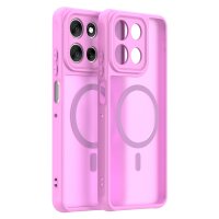 Magsafe Handyhülle für Motorola Moto G56 Matt Case Schutzhülle Kratzfest Magnet Hülle Pink