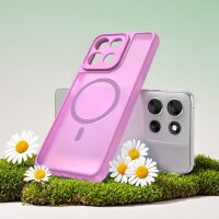 Magsafe Handyhülle für Motorola Moto G56 Matt Case Schutzhülle Kratzfest Magnet Hülle Pink