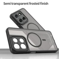 Magsafe Handyhülle für Motorola Moto G56 Matt Case Schutzhülle Kratzfest Magnet Hülle Schwarz