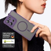 Magsafe Handyhülle für Motorola Moto G86 Matt Case Schutzhülle Kratzfest Magnet Hülle Lila