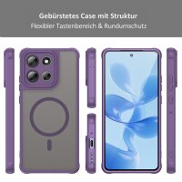 Magsafe Handyhülle für Motorola Moto G86 Matt Case Schutzhülle Kratzfest Magnet Hülle Lila