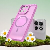 Magsafe Handyhülle für Motorola Moto G86 Matt Case Schutzhülle Kratzfest Magnet Hülle Pink
