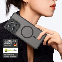 Magsafe Handyhülle für Motorola Moto G86 Matt Case Schutzhülle Kratzfest Magnet Hülle Schwarz