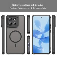 Magsafe Handyhülle für Motorola Moto G86 Matt Case Schutzhülle Kratzfest Magnet Hülle Schwarz