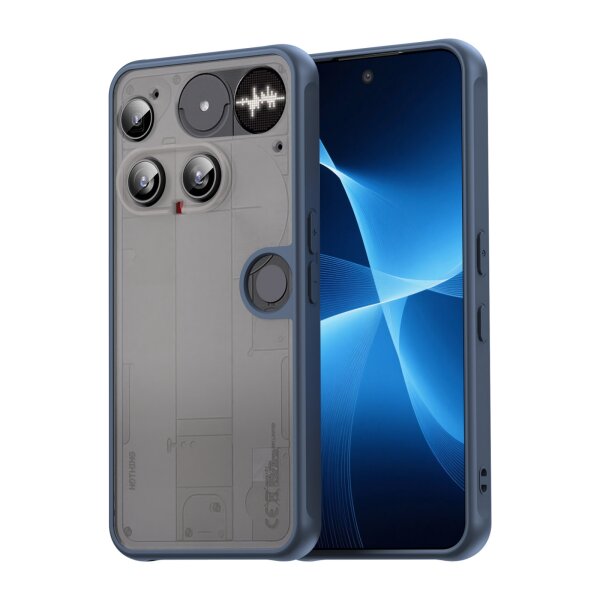 Handyhülle für Nothing Phone 3 Matt Stoßfest Schutzhülle Back cover Blau