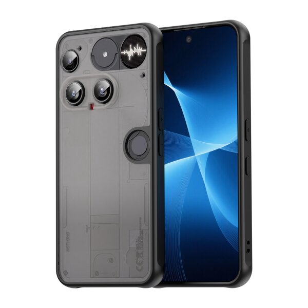 Handyhülle für Nothing Phone 3 Matt Stoßfest Schutzhülle Back cover Schwarz