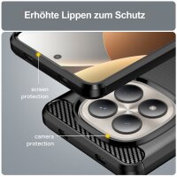 Xiaomi Redmi Note 15 Pro 4G Handy Tasche Carbon Hülle Schutzhülle Back Cover TPU Case Outdoor Bumper