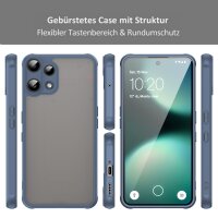 Handyhülle für Nothing Phone 3A Lite Matt Stoßfest Schutzhülle Back cover in Blau