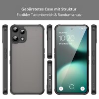 Handyhülle für Nothing Phone 3A Lite Matt Stoßfest Schutzhülle Back cover in Schwarz