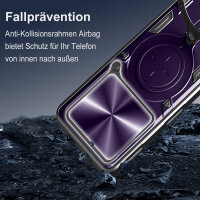 Outdoor Panzer Hülle für ZTE Blade A56 Handyhülle mit Slide Kameraschutz Ringhalter Bumper in Lila