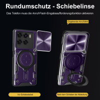 Outdoor Panzer Hülle für ZTE Blade A56 Handyhülle mit Slide Kameraschutz Ringhalter Bumper in Lila