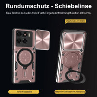 Outdoor Panzer Hülle für ZTE Blade A56 Handyhülle mit Slide Kameraschutz Ringhalter Bumper in Rosegold