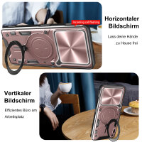 Outdoor Panzer Hülle für ZTE Blade A56 Handyhülle mit Slide Kameraschutz Ringhalter Bumper in Rosegold
