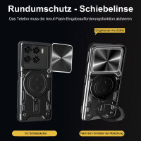 Outdoor Panzer Hülle für ZTE Blade A56 Handyhülle mit Slide Kameraschutz Ringhalter Bumper in Schwarz