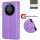 Hülle für Honor Magic 8 Lite Handyhülle Schutzhülle Wallet Case Klapphülle Etui Lila