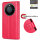 Hülle für Honor Magic 8 Lite Handyhülle Schutzhülle Wallet Case Klapphülle Etui Rot