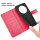 Hülle für Honor Magic 8 Lite Handyhülle Schutzhülle Wallet Case Klapphülle Etui Rot