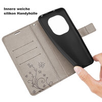 Hülle für Xiaomi Redmi Note 15 4G / 5G Handyhülle Wallet Case Klapphülle in Grau