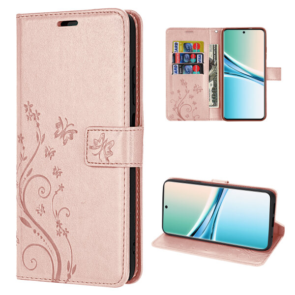 Hülle für Xiaomi Redmi Note 15 4G / 5G Handyhülle Wallet Case Klapphülle in Rosegold