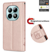 Hülle für Xiaomi Redmi Note 15 4G / 5G Handyhülle Wallet Case Klapphülle in Rosegold