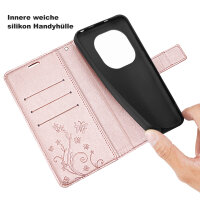 Hülle für Xiaomi Redmi Note 15 4G / 5G Handyhülle Wallet Case Klapphülle in Rosegold