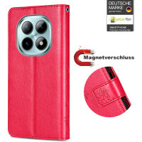 Hülle für Xiaomi Redmi Note 15 4G / 5G Handyhülle Wallet Case Klapphülle in Rot