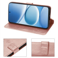 Hülle für Xiaomi Redmi Note 15 Pro 4G Handyhülle Wallet Case Klapphülle in Rosegold