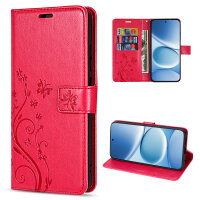 Hülle für Xiaomi Redmi Note 15 Pro 4G Handyhülle Wallet Case Klapphülle in Rot