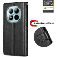 Hülle für Xiaomi Redmi Note 15 Pro 4G Handyhülle Wallet Case Klapphülle in Schwarz