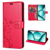 Hülle für Xiaomi Redmi Note 15 Pro+ Handyhülle Wallet Case Klapphülle in Rot