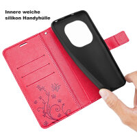 Hülle für Xiaomi Redmi Note 15 Pro+ Handyhülle Wallet Case Klapphülle in Rot