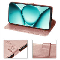Hülle für Xiaomi Redmi Note 15 Pro+ Handyhülle Wallet Case Klapphülle in Rosegold
