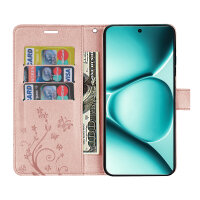 Hülle für Xiaomi Redmi Note 15 Pro+ Handyhülle Wallet Case Klapphülle in Rosegold