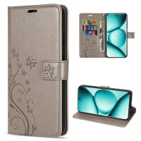 Hülle für Xiaomi Redmi Note 15 Pro+ Handyhülle Wallet Case Klapphülle in Grau