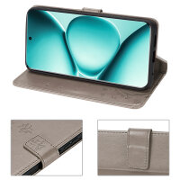 Hülle für Xiaomi Redmi Note 15 Pro+ Handyhülle Wallet Case Klapphülle in Grau