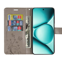 Hülle für Xiaomi Redmi Note 15 Pro+ Handyhülle Wallet Case Klapphülle in Grau