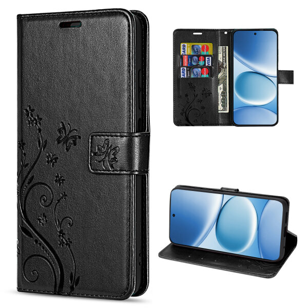 Hülle für Xiaomi Redmi Note 15 Pro 5G Handyhülle Wallet Case Klapphülle in Schwarz