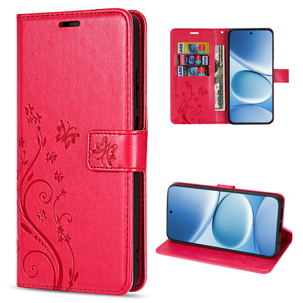 Hülle für Xiaomi Redmi Note 15 Pro 5G Handyhülle Wallet Case Klapphülle in Rot