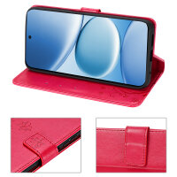 Hülle für Xiaomi Redmi Note 15 Pro 5G Handyhülle Wallet Case Klapphülle in Rot