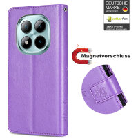 Hülle für Xiaomi Redmi Note 15 Pro 5G Handyhülle Wallet Case Klapphülle in Lila