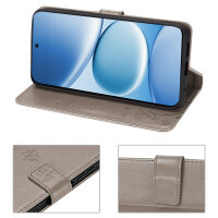 Hülle für Xiaomi Redmi Note 15 Pro 5G Handyhülle Wallet Case Klapphülle in Grau