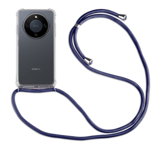 Handykette für Honor Magic 8 Lite Hülle mit Band Case Handyhülle mit Kette in Blau