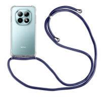 Handykette für Xiaomi Redmi Note 15 4G / 5G Hülle mit Band Case Handyhülle mit Kette in Blau