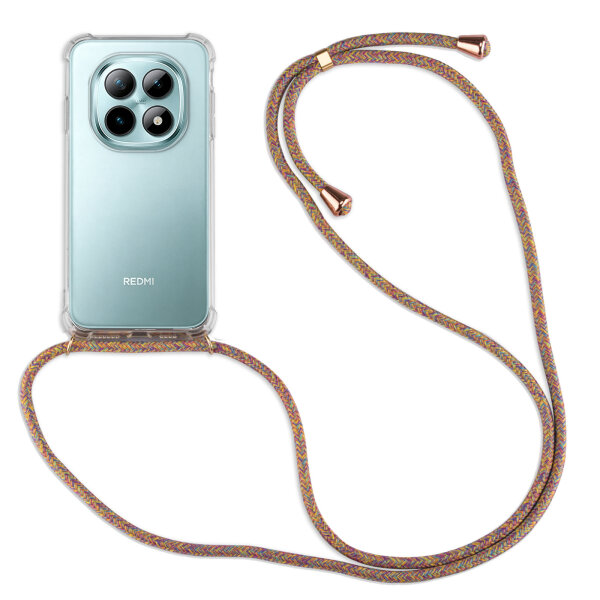 Handykette für Xiaomi Redmi Note 15 4G / 5G Hülle mit Band Case Handyhülle mit Kette in Rainbow