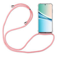 Handykette für Xiaomi Redmi Note 15 4G / 5G Hülle mit Band Case Handyhülle mit Kette in Rosa