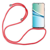 Handykette für Xiaomi Redmi Note 15 4G / 5G Hülle mit Band Case Handyhülle mit Kette in Rot