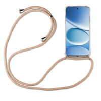 Handykette für Xiaomi Redmi Note 15 Pro 4G Hülle mit Band Case Handyhülle mit Kette in Beige / Braun